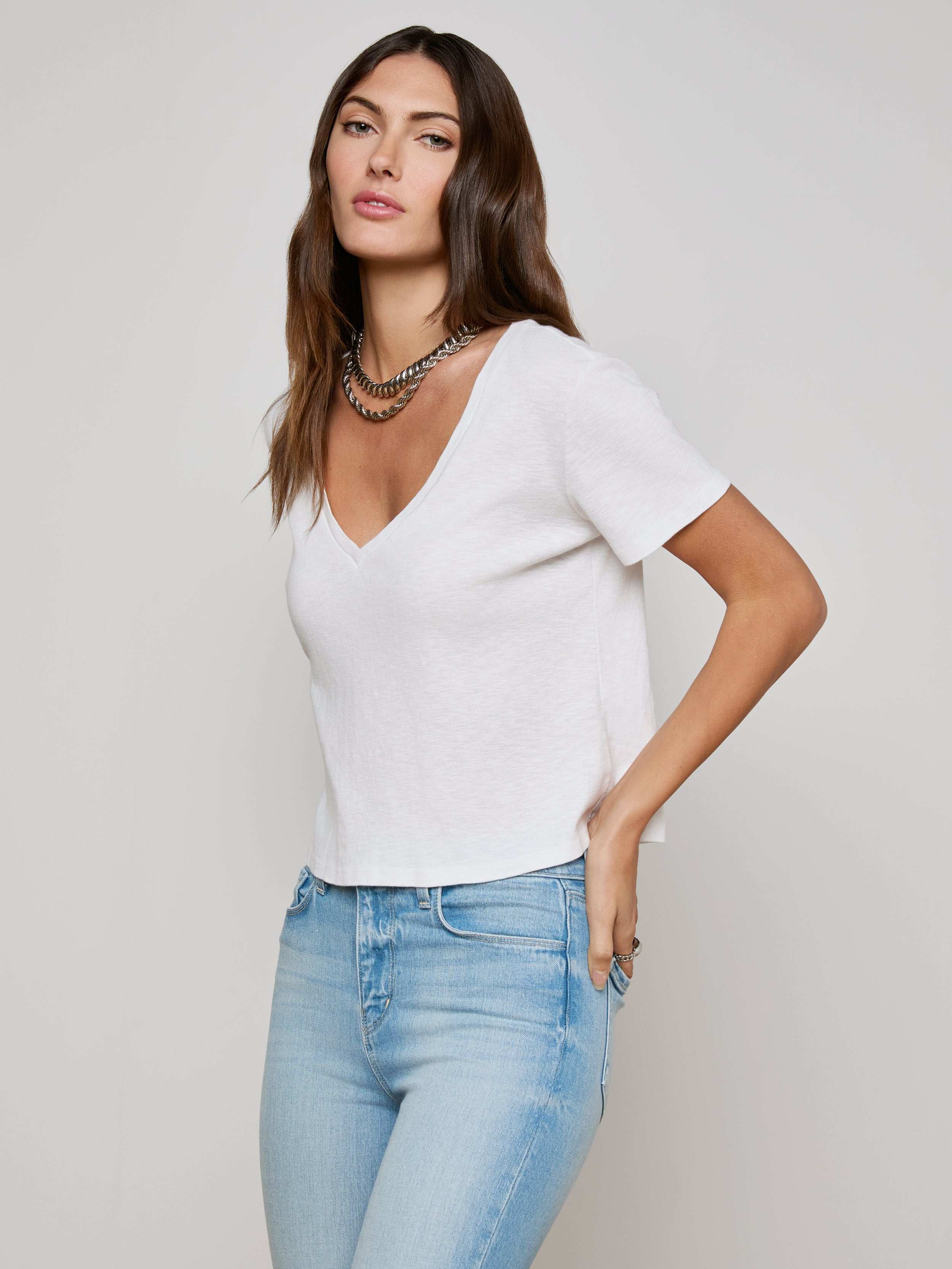 Carly V-Neck Tee